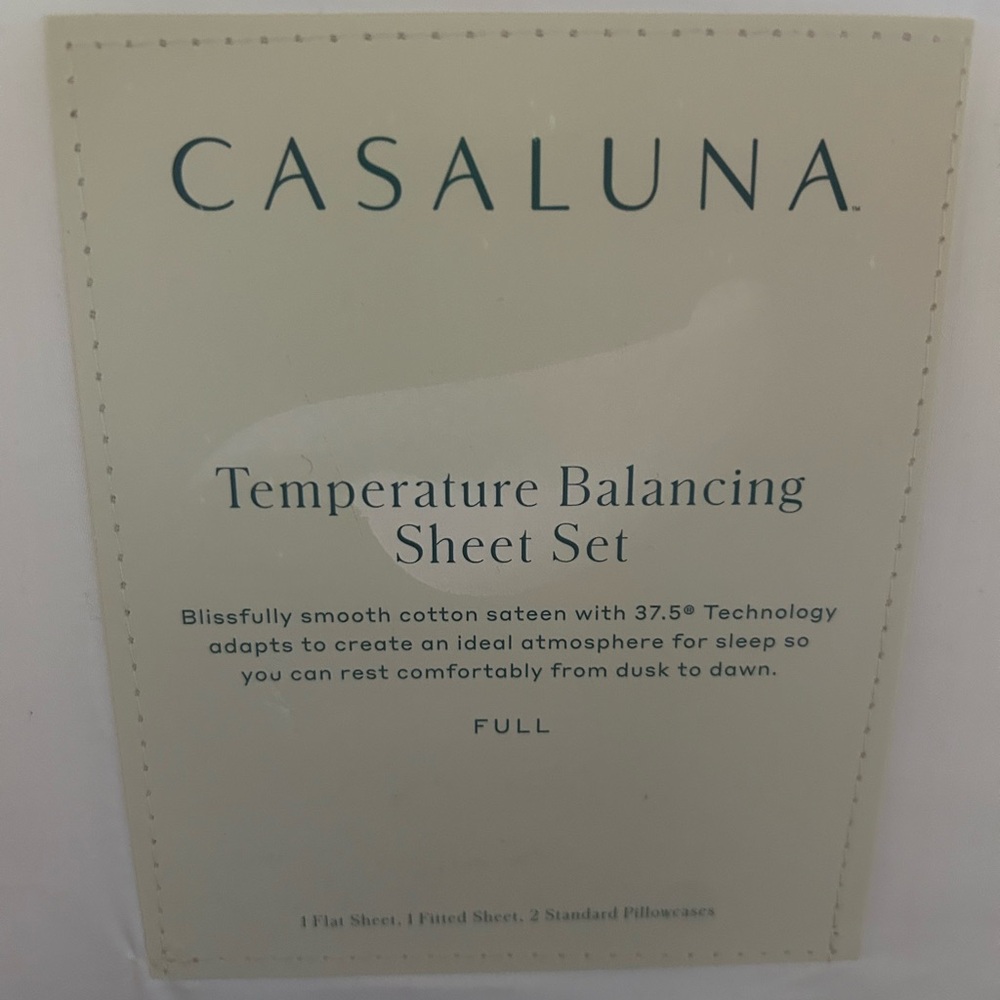 Casaluna Temperature Balancing Full Sheet Set in White